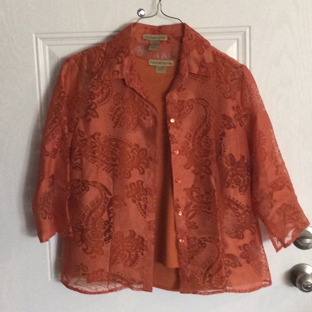 Sheer Blouse With Tank Top
